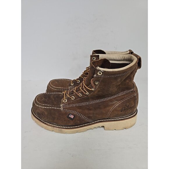 Thorogood Men's 6" Steel Toe 804-4375 (U.S.A.) Work Boot Brown Size 11 2E - Picture 4 of 8